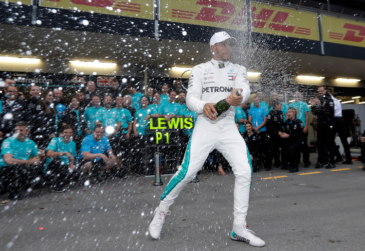 Online sports betting favourite Lewis Hamilton eyes for his second consecutive win at the Spanish Grand Prix