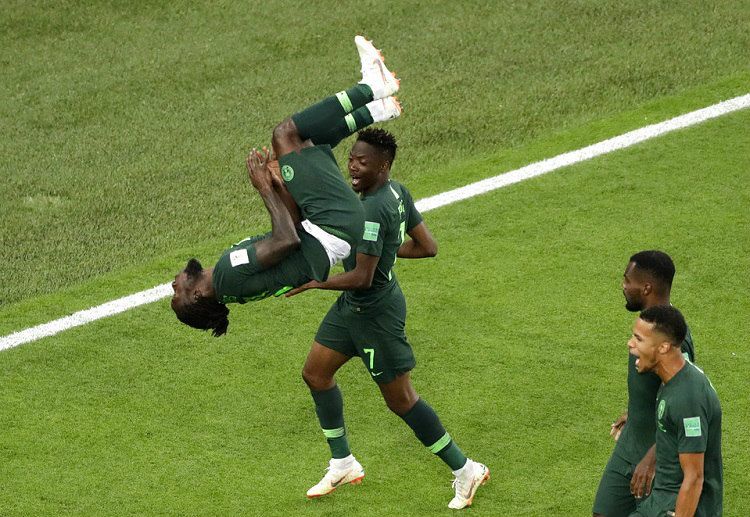 Victor Moses scores from the penalty spot to even the score at 1-1 vs Argentina in World Cup 2018