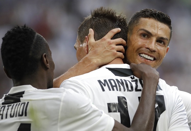 Mario Mandzukic with a fine finish after Cristiano Ronaldo missed an open goal in Serie A