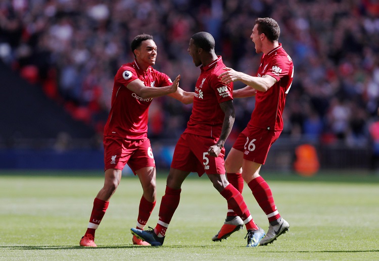 Georginio Wijnaldum's header was his first away goal in the Premier League