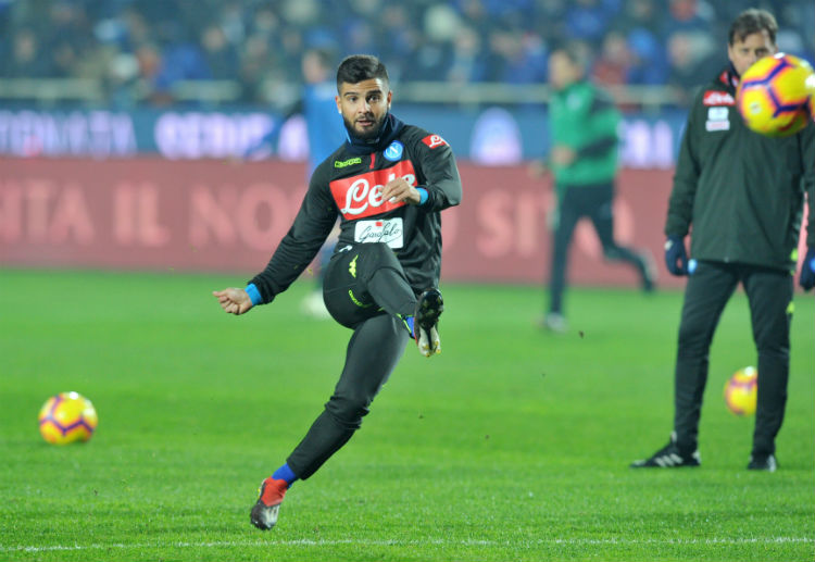 Napoli forward Lorenzo Insigne has now 7 goals to his tally in Serie A