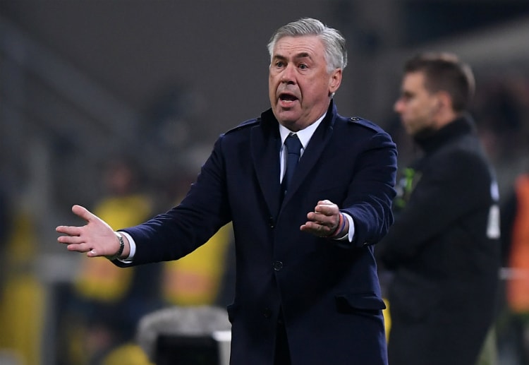 Manager Carlo Ancelotti didn't produce positive results in AC Milan vs Napoli clash