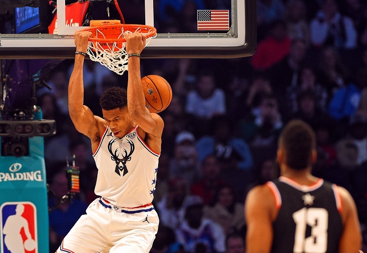 Giannis Antetokounmpo started the game gunning to win the NBA All-Star 2019