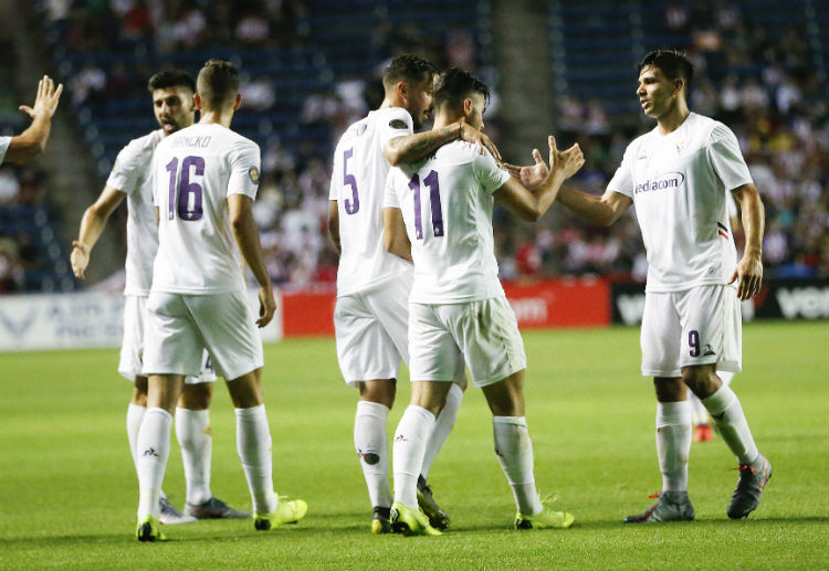 Can Fiorentina win against second-placed Benfica in the International Champions Cup?