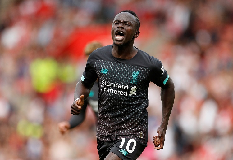 Sadio Mane hits a goal to give Liverpool an edge during the first half of Premier League game against Southampton