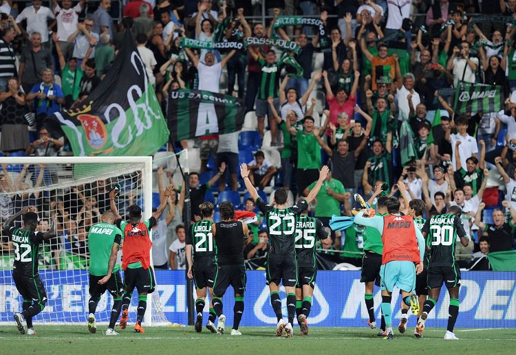 ซาสซูโอโล่ กำลังโชว์ฟอร์มยิงระเบิดในศึกกัลโช่ เซเรียอา อิตาลี และกำลังมั่นใจ