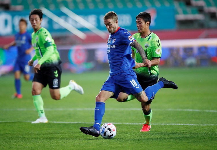 Suwon striker Adam Taggart aims to finally get on the scoresheet in the K-League game this weekend