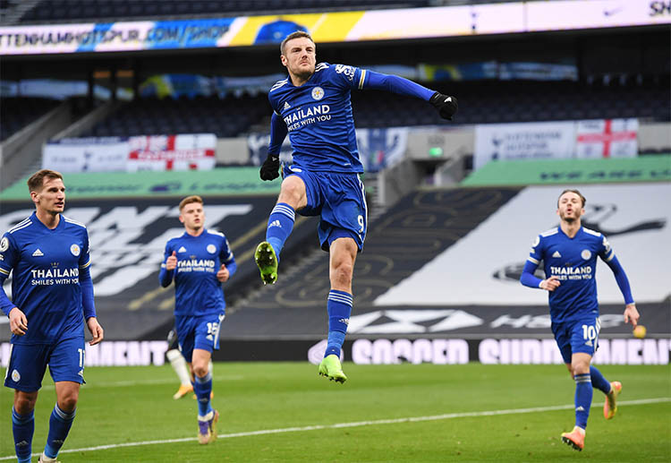 Jamie Vardy has scored 13 goals for Leicester City this season in Premier League