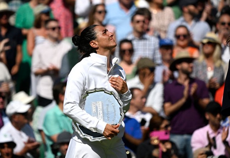 Ons Jabeur seems happy despite failing to seal the Wimbledon championship against Elena Rybankina