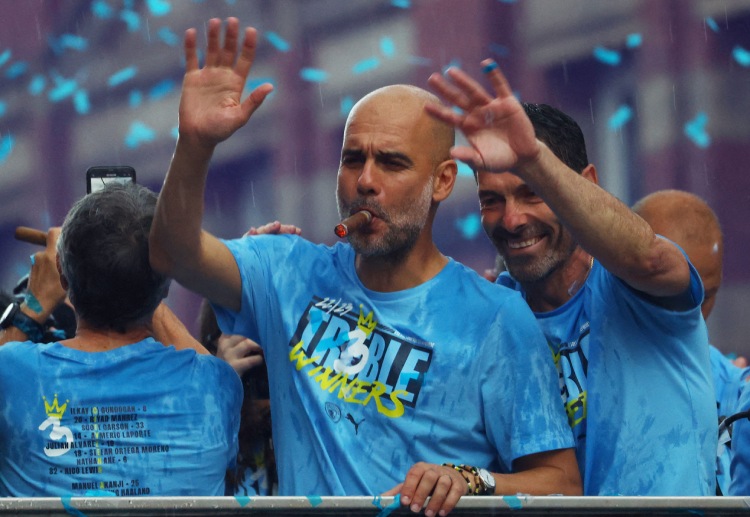 Pep Guardiola's team play the Charity Shield final against Arsenal at Wembley Stadium