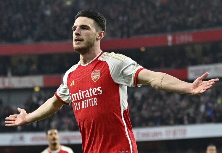 Declan Rice will aim to score goals for Arsenal when they host Porto in the Champions League Round of 16 first leg