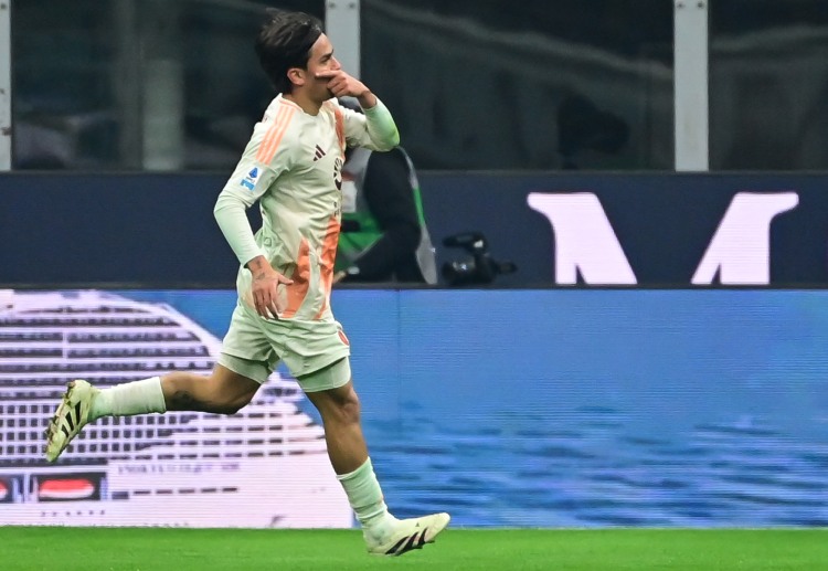 意甲联赛 迪巴拉为罗马扳平比分。