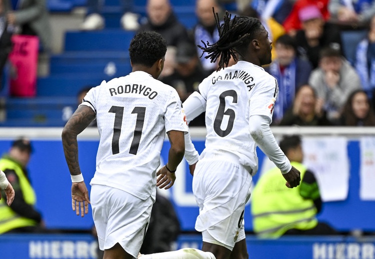 西甲联赛 阿拉巴和卡马文加在皇家马德里1比0战胜赫塔菲的比赛后受伤，预计将无缘球队周六的比赛。