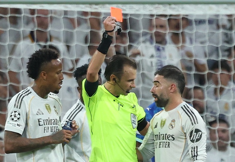 欧冠联赛 红牌离场