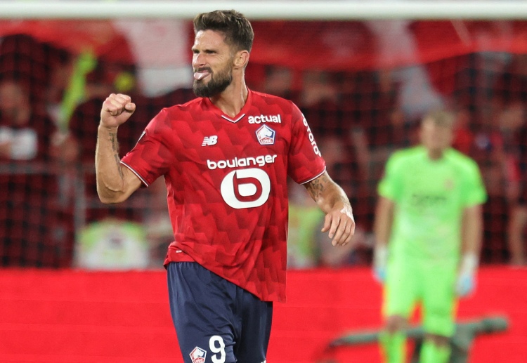 欧洲联赛 吉鲁虽年届39岁,但依然是里尔锋线的关键人物,其经验与进球能力不可小觑