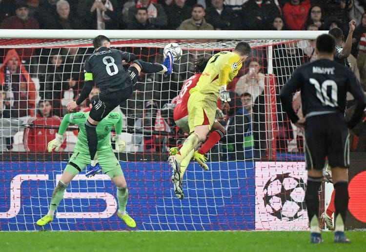 Benfica goalkeeper Anatoliy Trubin unexpectedly scored late in their Champions League win against Real Madrid