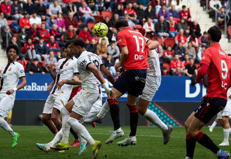 Raul Garcia of Osasuna and Jan Virgili of Mallorca both received red cards in their La Liga clash