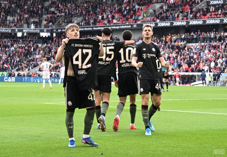 德甲联赛 拜仁小将卡尔在比赛补时第9分钟撞射破空门，为球队打入绝杀，最终以3比2险胜弗赖堡。