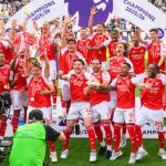 Arsenal lift the Premier League trophy and now chase another Emirates Cup win